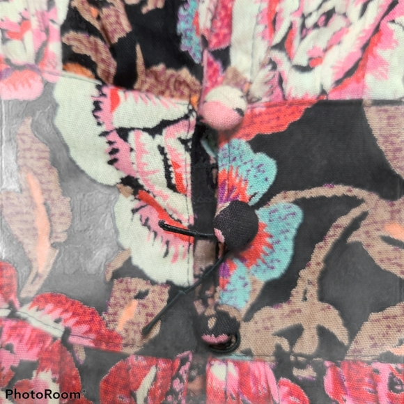 Angie Boho Floral Long Sleeve Kimono Duster Size S - Picture 10 of 13